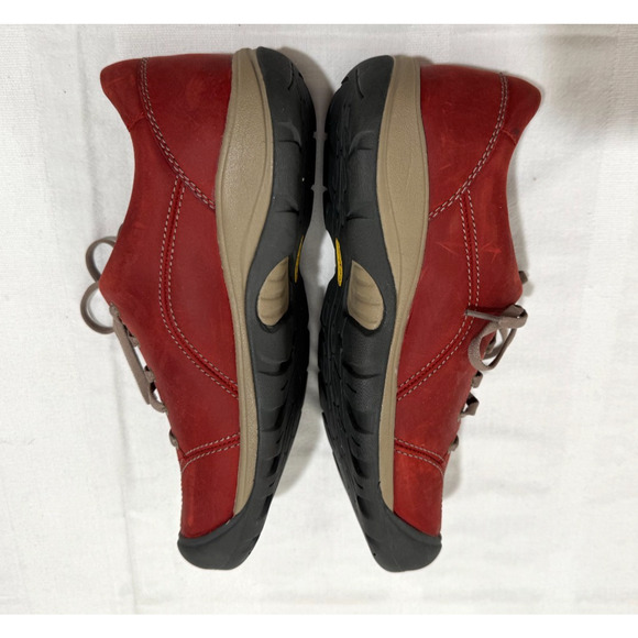 Womens Keen Leather Outdoor Hiking Laced Athletic Shoes Sz 9.5 Brick Red EUC - Picture 5 of 8
